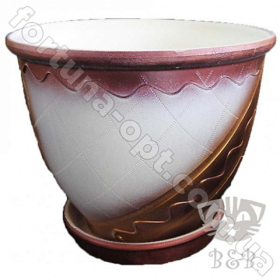 Цветочный горшок 2л (с рис) ✅ базовая цена 53 грн. ✔ Опт ✔ Скидки ✔ Заходите! - Интернет-магазин ✅ Фортуна-опт ✅
