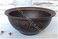 Миска Киссе 0,4л  резная (красная глина) ✅ базовая цена 24 грн. ✔ Опт ✔ Скидки ✔ Заходите! - Интернет-магазин ✅ Фортуна-опт ✅