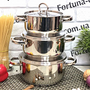 Набор кастрюль A-Plus - 1299➜ Опт и розница ✅ актуальная цена -Интернет магазин ✅ Фортуна ✅