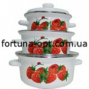 Набор кастрюль 926 Клубничный цвет ✅ базовая цена 675.59 грн. ✔ Опт ✔ Скидки ✔ Заходите! - Интернет-магазин ✅ Фортуна-опт ✅