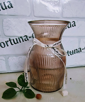 Ваза стекло "Fade" 19 см 1678 ✅ базовая цена 131.72 грн. ✔ Опт ✔ Скидки ✔ Заходите! - Интернет-магазин ✅ Фортуна-опт ✅