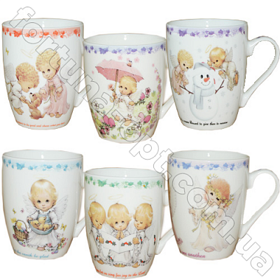 Чашка фарфор 360 мл Ангелочки 040-01-08 ✅ базовая цена 36.72 грн. ✔ Опт ✔ Скидки ✔ Заходите! - Интернет-магазин ✅ Фортуна-опт ✅