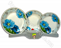 Набор тарелок 18 предметов Elina EL - 1110H  ✅ базовая цена 592.58 грн. ✔ Опт ✔ Скидки ✔ Заходите! - Интернет-магазин ✅ Фортуна-опт ✅