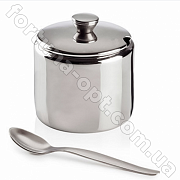 Сахарница нержавеющая с ложкой 360 мл Frico FRU-062  ✅ базовая цена $3.98 ✔ Опт ✔ Скидки ✔ Заходите! - Интернет-магазин ✅ Фортуна-опт ✅