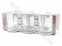 Набор стаканов стеклянных Глория - 6 шт. 280 мл - 03849 ✅ базовая цена 57.80 грн. ✔ Опт ✔ Скидки ✔ Заходите! - Интернет-магазин ✅ Фортуна-опт ✅