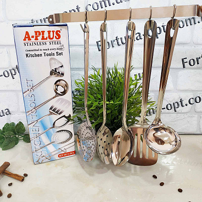 Набор кухонный A-Plus на планке из 6 предметов - 0884 ✅ базовая цена $5.71 ✔ Опт ✔ Скидки ✔ Заходите! - Интернет-магазин ✅ Фортуна-опт ✅