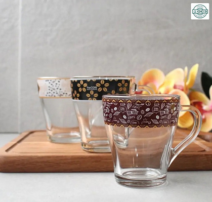 Чашка стеклянная "Грация" кофе отводка 280мл - 8124 ✅ базовая цена 44.72 грн. ✔ Опт ✔ Скидки ✔ Заходите! - Интернет-магазин ✅ Фортуна-опт ✅