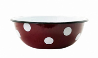 Миска эмалированная 4л 0314/4 Белый горох (бордо) ✅ базовая цена 174.34 грн. ✔ Опт ✔ Скидки ✔ Заходите! - Интернет-магазин ✅ Фортуна-опт ✅