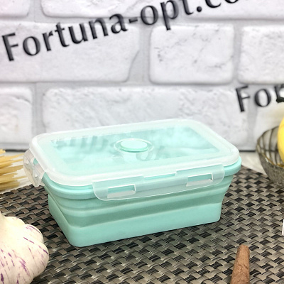 Ланч-бокс силиконовый складной A-Plus - 1912С ➜ фото ➜ розн цена $2.83 - Интернет-магазин ✅ Fortuna-opt.com.ua. ✅