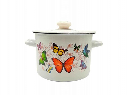 Кастрюля из эмали 4,5 л "242 Батерфляй" ✅ базовая цена 304.45 грн. ✔ Опт ✔ Скидки ✔ Заходите! - Интернет-магазин ✅ Фортуна-опт ✅