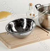 Дуршлаг с ручкой нержавеющий A-Plus - 0850 (26 см) ✅ базовая цена $3.09 ✔ Опт ✔ Скидки ✔ Заходите! - Интернет-магазин ✅ Фортуна-опт ✅