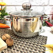 Кастрюля нержавеющая с крышкой Edenberg EB - 3006 - 4,0 л ✅ базовая цена $18.13 ✔ Опт ✔ Скидки ✔ Заходите! - Интернет-магазин ✅ Фортуна-опт ✅