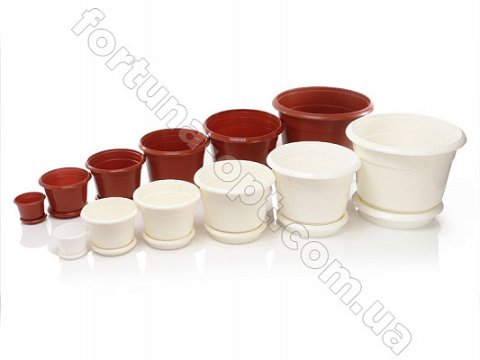 Горшок для цветов d-140 с подставкой 0074 ✅ базовая цена 8.52 грн. ✔ Опт ✔ Скидки ✔ Заходите! - Интернет-магазин ✅ Фортуна-опт ✅