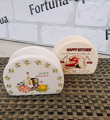 Салфетница керам "Хепи Китчен" 3662-11 ✅ базовая цена 40.46 грн. ✔ Опт ✔ Скидки ✔ Заходите! - Интернет-магазин ✅ Фортуна-опт ✅