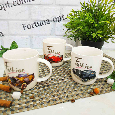Чашка керамическая 360 мл "Fashion auto" SNT - 2191 ✅ базовая цена 35.60 грн. ✔ Опт ✔ Скидки ✔ Заходите! - Интернет-магазин ✅ Фортуна-опт ✅
