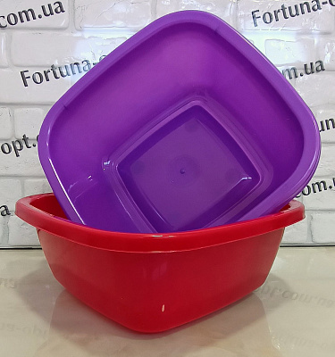 Таз  8,5л квадратный 0851 Юн ✅ базовая цена 70.76 грн. ✔ Опт ✔ Скидки ✔ Заходите! - Интернет-магазин ✅ Фортуна-опт ✅