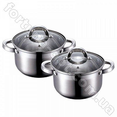 Набор нержавеющих кастрюль Wellberg WB - 22482➜ Опт и розница ✅ актуальная цена -Интернет магазин ✅ Фортуна ✅