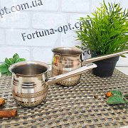 Набор турок из нержавеющей стали (2 шт) A-Plus - 0271 ✅ базовая цена $4.11 ✔ Опт ✔ Скидки ✔ Заходите! - Интернет-магазин ✅ Фортуна-опт ✅