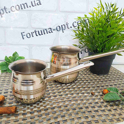 Набор турок из нержавеющей стали (2 шт) A-Plus - 0271 ✅ базовая цена $4.11 ✔ Опт ✔ Скидки ✔ Заходите! - Интернет-магазин ✅ Фортуна-опт ✅