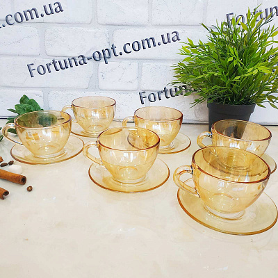 Набор чайный 12 пр Янтарь 200 мл 1416/391 ✅ базовая цена 634.03 грн. ✔ Опт ✔ Скидки ✔ Заходите! - Интернет-магазин ✅ Фортуна-опт ✅