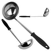 Половник большой с черной ручкой (Индия) 05675 ✅ базовая цена 46.87 грн. ✔ Опт ✔ Скидки ✔ Заходите! - Интернет-магазин ✅ Фортуна-опт ✅