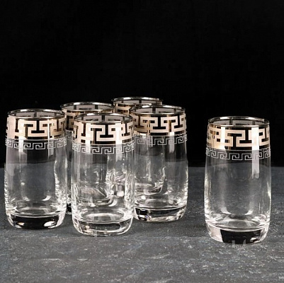 Набор стаканов Греческий узор GE 03-809 300 мл ✅ базовая цена 184.81 грн. ✔ Опт ✔ Скидки ✔ Заходите! - Интернет-магазин ✅ Фортуна-опт ✅