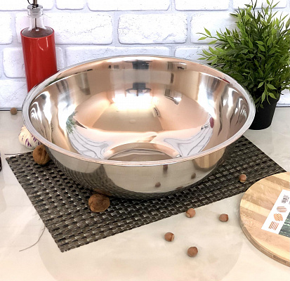 Миска из нержавеющей стали A-Plus - 0879 (30 см) ✅ базовая цена $2.18 ✔ Опт ✔ Скидки ✔ Заходите! - Интернет-магазин ✅ Фортуна-опт ✅