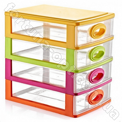 Комод мини на 4 ящика - 0741 ✅ базовая цена 313.30 грн. ✔ Опт ✔ Скидки ✔ Заходите! - Интернет-магазин ✅ Фортуна-опт ✅