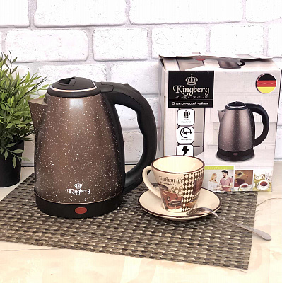 Электрочайник бронзовый 2 л Kingberg - 2040 ✅ базовая цена $6.67 ✔ Опт ✔ Скидки ✔ Заходите! - Интернет-магазин ✅ Фортуна-опт ✅