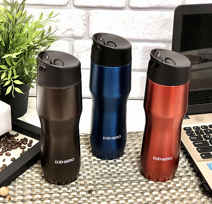 Термокружка с удобной поилкой Edenberg EB - 638 - 0,48 л ➜ фото ➜ розн цена $6.52 - Интернет-магазин ✅ Fortuna-opt.com.ua. ✅