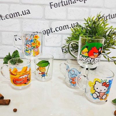 Чашка стекло 200 мл "Детская микс" 8105-1335 ✅ базовая цена 35.63 грн. ✔ Опт ✔ Скидки ✔ Заходите! - Интернет-магазин ✅ Фортуна-опт ✅