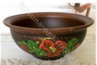 Миска Киссе 1,2 л (красная глина) рисованная ✅ базовая цена 46 грн. ✔ Опт ✔ Скидки ✔ Заходите! - Интернет-магазин ✅ Фортуна-опт ✅