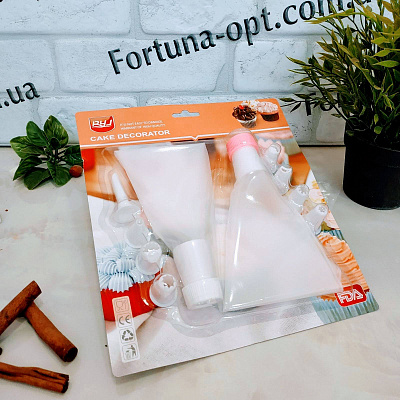 Мешок кондитерский силиконовый 2шт/набор + 8 насадок 17766 ✅ базовая цена 71.93 грн. ✔ Опт ✔ Скидки ✔ Заходите! - Интернет-магазин ✅ Фортуна-опт ✅