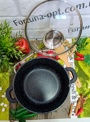 Казан 3.5л Vezzer круглый темный гранит 8005 ✅ базовая цена 689.82 грн. ✔ Опт ✔ Скидки ✔ Заходите! - Интернет-магазин ✅ Фортуна-опт ✅