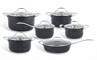 Набор посуды Edenberg черный мраморный ЕВ - 4044 ✅ базовая цена $86.67 ✔ Опт ✔ Скидки ✔ Заходите! - Интернет-магазин ✅ Фортуна-опт ✅