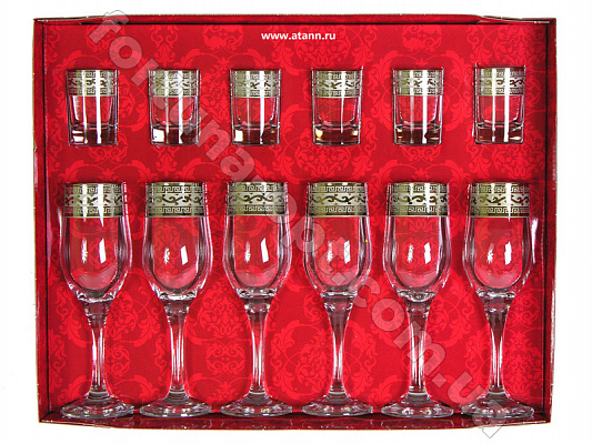 Набор бокалов и стопок Версаче GE 08-160/837 12 предметов ✅ базовая цена 400.70 грн. ✔ Опт ✔ Скидки ✔ Заходите! - Интернет-магазин ✅ Фортуна-опт ✅