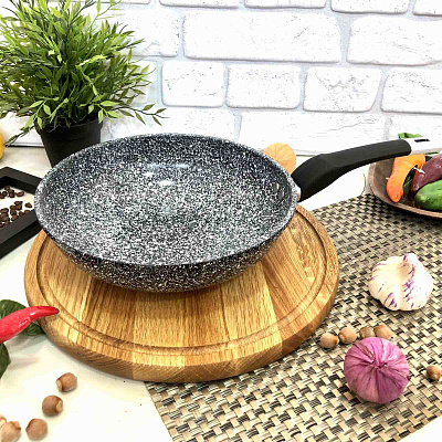 Сковорода вок мраморная Edenberg EB - 3318 - 26 см ✅ базовая цена $14.66 ✔ Опт ✔ Скидки ✔ Заходите! - Интернет-магазин ✅ Фортуна-опт ✅