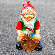 Гном средний на бочке 64 см полимер 0038 ✅ базовая цена 473.60 грн. ✔ Опт ✔ Скидки ✔ Заходите! - Интернет-магазин ✅ Фортуна-опт ✅