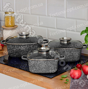 Набор казанов с мраморным покрытием A-Plus - 1491 ✅ базовая цена $72.34 ✔ Опт ✔ Скидки ✔ Заходите! - Интернет-магазин ✅ Фортуна-опт ✅