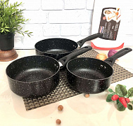 Набор ковшей 3 шт черный гранит Empire EM - 5514 ✅ базовая цена $24.28 ✔ Опт ✔ Скидки ✔ Заходите! - Интернет-магазин ✅ Фортуна-опт ✅