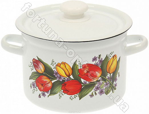Кастрюля эмалированная 5,5 л 1617/2 Весенний букет ✅ базовая цена 234.08 грн. ✔ Опт ✔ Скидки ✔ Заходите! - Интернет-магазин ✅ Фортуна-опт ✅