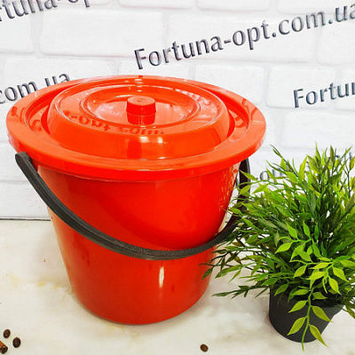 Ведро 14л пищевое с крышкой Эталон  0004 ✅базовая цена 112.24 грн. ✔ Опт ✔ Скидки ✔ Заходите! - Интернет-магазин ✅ Фортуна-опт ✅