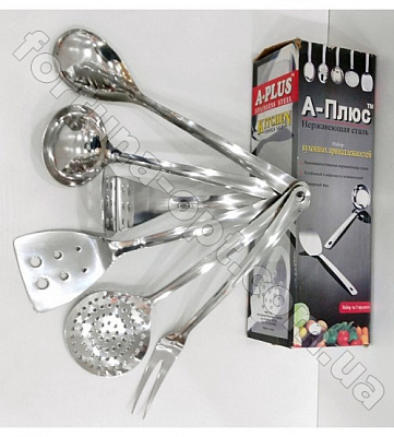 Набор нержавеющих кухонных принадлежностей на планке A-Plus - 0705 ✅ базовая цена $6.28 ✔ Опт ✔ Скидки ✔ Заходите! - Интернет-магазин ✅ Фортуна-опт ✅