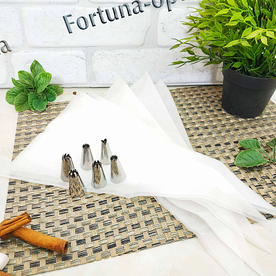 Мешок кондитерский силиконовый 6шт/набор + 6 нержавеющих насадок 17892 ✅ базовая цена 77.92 грн. ✔ Опт ✔ Скидки ✔ Заходите! - Интернет-магазин ✅ Фортуна-опт ✅