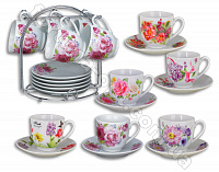 Чайный набор на стойке Elina EL - 2138 12 предметов ✅ базовая цена 238.62 грн. ✔ Опт ✔ Скидки ✔ Заходите! - Интернет-магазин ✅ Фортуна-опт ✅