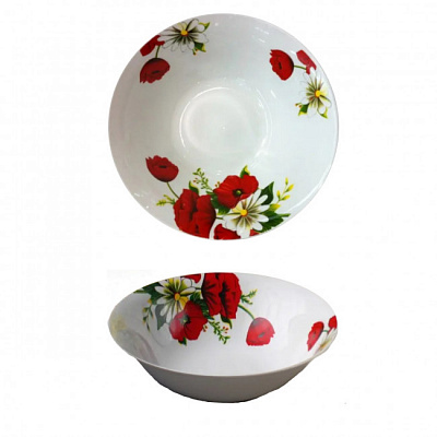 Салатник "8" керамический мак+ромашка 750 мл 4352 ✅ базовая цена 70.02 грн. ✔ Опт ✔ Скидки ✔ Заходите! - Интернет-магазин ✅ Фортуна-опт ✅