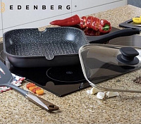 Сковорода-гриль с крышкой Edenberg EB - 3309 - 24 см ✅ базовая цена $21.25 ✔ Опт ✔ Скидки ✔ Заходите! - Интернет-магазин ✅ Фортуна-опт ✅