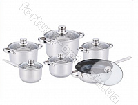 Набор посуды из нержавеющей стали Benson BN - 208➜ Опт и розница ✅ актуальная цена -Интернет магазин ✅ Фортуна ✅