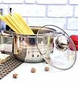 Кастрюля нержавеющая небольшого размера A-Plus - 2166 - 2.9 л ✅ базовая цена $9.47 ✔ Опт ✔ Скидки ✔ Заходите! - Интернет-магазин ✅ Фортуна-опт ✅