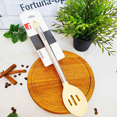 Ложка с дырками силиконовая кухонная Bergner - BG 3362 ✅ базовая цена $4.53 ✔ Опт ✔ Скидки ✔ Заходите! - Интернет-магазин ✅ Фортуна-опт ✅